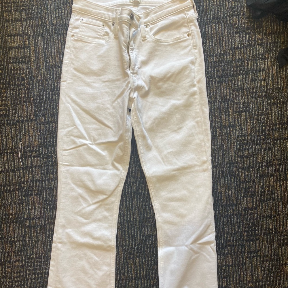 Jcrew white flare jeans